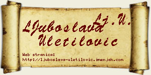 LJuboslava Uletilović vizit kartica